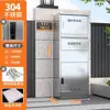 Caja de entrega a domicilio exterior de acero inoxidable, gabinete de almacenamiento de paquetes antirrobo para la entrada, caja de recogida privada montada en la pared para villas