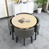 Mesa de Recepção Simples e Combinação de Cadeiras Mesa de Negociação Recepção de Loja Comercial Mesa e Cadeira Mesa Redonda Pequena para Lazer de Escritório