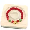 Pulseira Flor Suzuki Feminina Ágata Vermelha Sintética 2024 Novo Estilo Pulseira Luxo Leve Design de Nicho Pulseira para Presente de Amigos