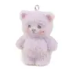 Resina Flocada Creativa Dibujos Animados Lindo Oso Llavero para Teléfono Móvil Bolso DIY Aretes Collar Colgante