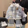 Conjunto de Ropa de Otoño e Invierno para Niñas 2025 Nuevo Elegante Chaqueta Acolchada Engrosada y Jeans con Forro de Lana Conjunto de Dos Piezas para Niños Pequeños