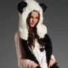 Explosões na Amazon Chapéu europeu e americano de pele chapéu peludo cachecol luvas um chapéu fofo de desenho animado