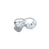 Ear Cuff Doble Capa Geométrico Corazón Estrella Zirconia, Pendientes Versátiles Simples y de Moda, Pendientes de Lujo Ligero de Alta Gama para Mujeres