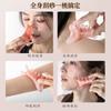 Peine Masajeador Cuatro en Uno, Peine Meridian Meridian Multi-Funcional, Dispositivo de Masaje Facial y de Cabeza de Resina Ámbar Rosa y Madera de Sándalo