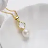 Pérola Natural de Água Doce Uma Concha Cauda de Peixe Pingente Concha Corrente de Colar de Alto Padrão Design Joias da Moda Atacado