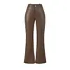 Calça de Couro Sexy Estilo Americano Garota Picante 2026 Novo Modelo Estilo Biker High Street Elástica Cintura Baixa Skinny Reta Flare