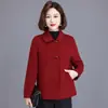 Abrigo de lana doble cara, nuevo estilo otoño/invierno, abrigo corto de alta gama, moda para mujeres de mediana edad, abrigo de lana para mujeres