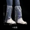 Cubrezapatos de Lluvia para Exteriores Desechables de Tubo Alto Transparentes Impermeables para Pies Cubierta de Plástico Engrosado Antideslizante Resistente al Desgaste Botas de Lluvia