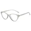 Gafas lisas de moda europeas y americanas montura de gafas ojo de gato retro montura de gafas de moda ins gafas transparentes personalizadas color gelatina