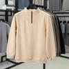 Sudadera Genuina Hengyuanxiang de Media Altura con Cremallera para Hombre, Camiseta Casual de Color Sólido de Manga Larga para Primavera y Otoño, Camiseta con Retazos para Hombre