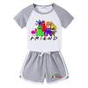 Traje de verano 2023 para niños y niñas, pantalones cortos de bebé, camiseta de manga corta, pantalones cortos, traje deportivo informal de dos piezas para niños
