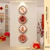 Nova Pintura Decorativa para Hall de Entrada Estilo Chinês 2026 Novo Modelo Arranjo de Atmosfera Festiva Parede de Fundo para TV Pintura de Combinação Criativa