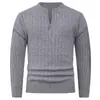 Suéter de Gola Redonda com Punhos para Outono e Inverno de 2025 Jaqueta Suéter Masculina Estilo Preguiçoso Camisa Solta para Camadas para Homens
