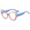 Gafas Leiren con Montura Transparente Cross-Border de Colores Contrastantes, Diseño Cat-Eye Colorido, Bloqueo de Luz Azul, Monturas Versátiles para Gafas, Protección contra Luz Azul