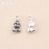 S925 Yintai pingente de peixinho dourado de prata pingente de peixe masculino e feminino pingente de pulseira DIY pingente