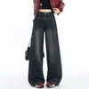 Jeans de Pierna Ancha Retro Desgastados para Mujer 2026 Otoño/Invierno Nuevo Estilo Jeans Adelgazantes de Cintura Alta Pantalones Rectos Versátiles de Estilo Perezoso