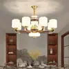 Novo Lustre de Estilo Chinês Madeira Maciça Estilo Chinês Duplex Lustre Grande Vila Casa Autoconstruída Suspenso Mezanino Lustre