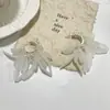 Brincos de Franja com Pétalas em Forma de C de Cristal Estilo Moda Feriado Doce Estilo Pastoral de Fada Brincos Jovens Tendência