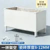 Caja de plantación de baldosas de acero izquierda, base superior, maceta de aleación de aluminio, para verduras, piscina, clip de fijación de baldosas, ajuste a presión, ranura para tarjeta