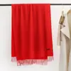 Lenço Vermelho para Reunião Anual com Logo Impresso, Bordado do Ano do Cavalo, Lenço Vermelho de Presente para o Ano de Nascimento, Conjunto de Caixa de Presente Vermelha Chinesa