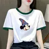 Camiseta de Manga Corta de Moda para Mujer, Estilo Veraniego Nuevo, Holgada Casual, Rejuvenecedora, Adelgazante, Descuento de Comercio Exterior Transfronterizo