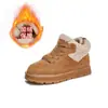 Botas de Nieve de Cuero Genuino para Mujer 2025 Invierno Nuevo Estilo Botas de Algodón con Felpa Plus para Mujer Botas Cálidas Retro para Mujer Botas Versátiles para Mujer
