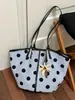 Bolso de Hombro Nuevo Estilo Primavera-Verano 2026 Transfronterizo, Estilo Vacacional, Lunares de Moda Estilo Casual, Gran Capacidad para Viajes y Uso Diario