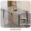 Mesa de comedor de pizarra para uso doméstico, mesa de comedor moderna simple y de lujo ligero, juego de mesa y sillas de comedor rectangulares de mármol para apartamentos pequeños