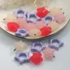 Color Gelatina Acrílico Estrella Estéreo Estrella de Cinco Puntas Colgante Accesorios para Joyería DIY Llavero Colgante para Pendientes