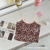 Verano Dulce Estampado Spice Girl Tirantes Seda de Hielo Chaleco Pequeño con Almohadilla en el Pecho Base Ropa Exterior Ropa Interior Top Corto
