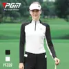 Pgm Golf Manga Longa Feminino Outono e Inverno Novo Alta Elasticidade Quente Camiseta Versátil Emagrecimento Visual Top Feminino de Golfe