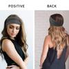 Diadema deportiva de algodón con ala ancha para mujer, de color liso, con nudo, antideslizante, ideal para yoga y antitranspirante.