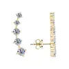Atacado Transfronteiriço Personalizado Doce-Legal Alto Padrão Brilhante Luxo Leve Orelhas de Brinco Banhadas a Ouro 14K Moissanite Estilo Fada Moda Joia de Orelha