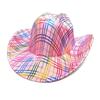 Chapéu de cowboy ocidental colorido, chapéu de uma palavra para festa de fim de ano, chapéu de jazz, chapéu de feltro para atacado direto da fábrica