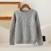 Nueva camiseta base de punto de cachemira para niños de otoño e invierno, suéter unisex de manga larga, cálido, holgado y elegante