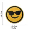 Pegatinas de Tela con Expresiones de Emoji Accesorios para Ropa Calcomanías Decorativas Parches Divertidos Serie de Insignias Redondas Lindas de Smiley