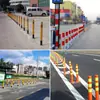 Aviso Poste Tubo de Aço Espessado Guarda-corpo Protetor Divisório de Estrada Estaca de Solo Estaca Fixa Poste de Isolamento Bloqueio de Estrada Ferro Poste Vertical Poste Anticolisão