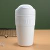 Copo de café de escritório com tampa dupla de 16 oz/500ml, universal para homens e mulheres, ventosa, alto valor de cor, copo térmico de aço inoxidável