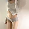 Ropa interior de niña estilo japonés Ropa interior de mujer de tiro bajo con lazo Seda de hielo desnuda sexy Triángulo de estudiante Ropa interior para cadera