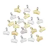 Aço Inoxidável Coroa de Borboleta em Forma de Coração Estrela de Cinco Pontas Pequeno Pingente Acessório Personalizado Simples Galvanizado a Vácuo Ouro 18K