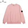 Clásico transfronterizo STONE piedra color sólido cuello redondo insignia suéter de manga larga para hombre y mujer parejas de isla versión correcta