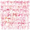 50 Peças de Adesivos Graffiti de Laços Rosa para Decoração DIY à Prova d'Água em Garrafas de Água, Capacetes e Malas