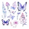 Pegatinas de Tatuaje de Mariposas de Colores al por Mayor Impermeables y de Larga Duración Pegatinas Combinadas de Mariposas Acuarela Soñadoras para Pecho, Cintura y Brazos