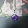 Colgante Redondo Facetado de Cristal Natural Gota de Agua Ágata Jade Collar Plano de Gota de Agua Joyería de Venta Caliente Transfronteriza DIY Venta al por Mayor