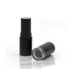 Marca de moda ventana transparente negro brillante boca plana tubo de lápiz labial cosméticos tubo vacío material de embalaje calibre LG260 13 mm material de embalaje