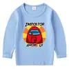 Camiseta de algodón para niños, estilo coreano, primavera y otoño, 2023, cuello redondo, manga larga, para bebés y niños