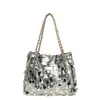 Bolso de Lentejuelas con Diseño de Moda 2026 Nuevo Casual Gran Capacidad Elegante Bolso de Hombro Axila Bolso de Mano Trendy con Personalidad