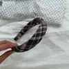 Diadema de Cuadros Británicos Retro Estilo Coreano Diadema de Tela Superior Pinza para el Cabello de Mujer para Viajes Suaves Accesorios para el Cabello Simples Versátiles
