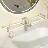 Estante vertical para almacenamiento de grifos para baño, inodoro, lavabo, montado en la pared, no requiere taladro, estante de almacenamiento para fregadero