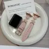 Pulseira compatível com Xiaomi Mi Band 10 Pro, pulseira com padrão de trevo de quatro folhas e lichia para 8 Pro, Redmi 654, pulseira feminina
